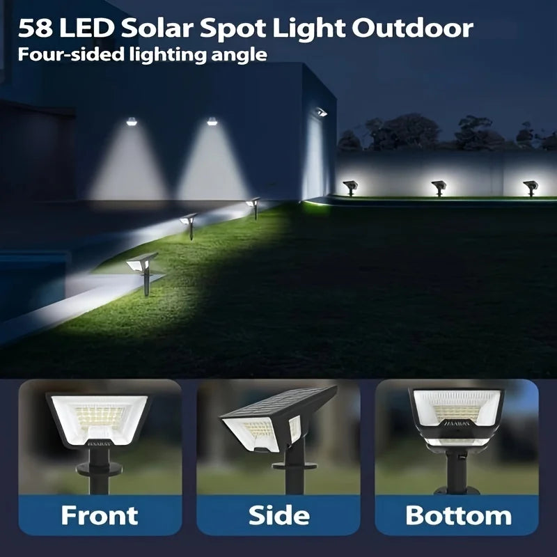 SZRSTH Solar Lights Outdoor 4 Pack LED Spot Lights