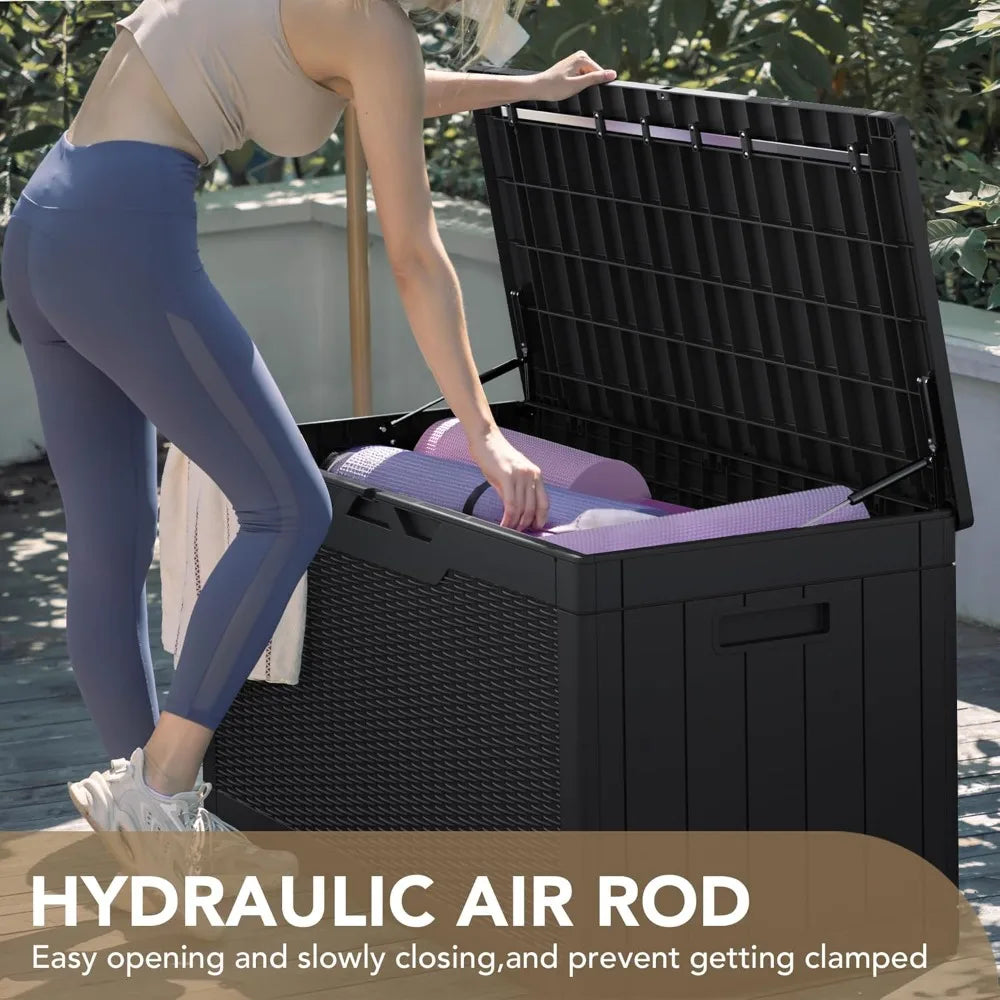 ZUIYU Waterproof Large Resin Deck Box for Outdoor Storage