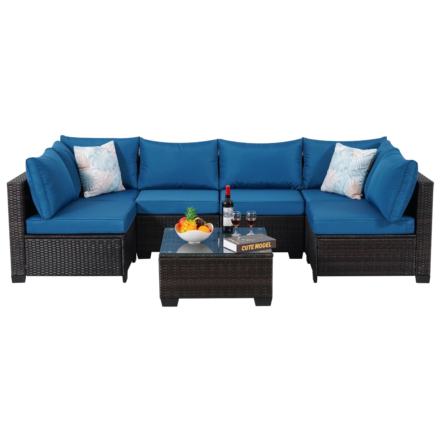 Naga Bahna Outdoor Patio Furniture Sectional Sofa Set