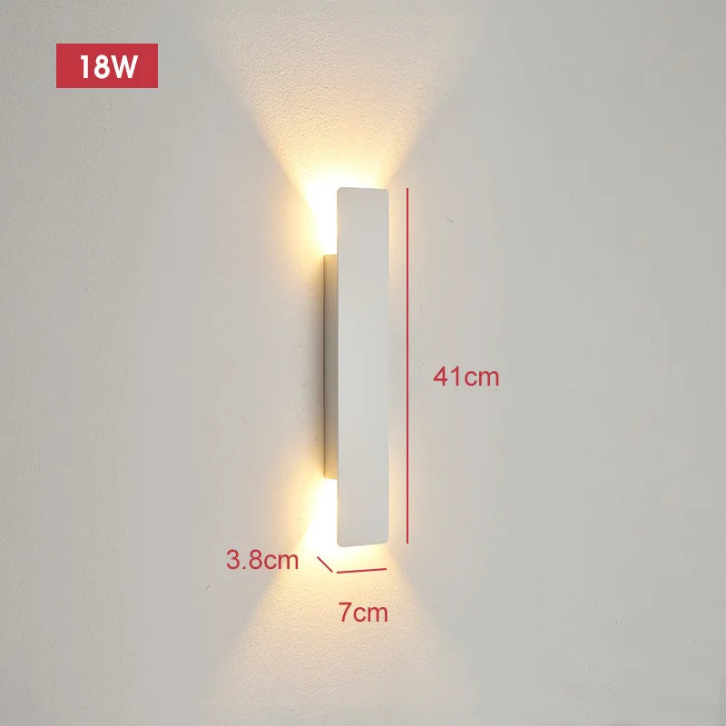 Pumous Outdoor Waterproof Aluminum Wall Lamp 18 Watt LED