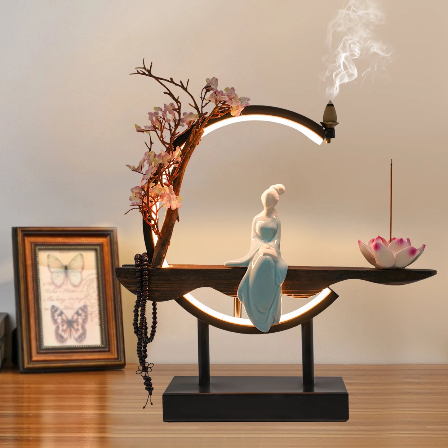 Bymaocar Zen Meditation Backflow Incense Burner Set