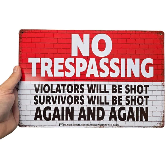 HELLOYOUNG No Trespassing Sign No Visitors Pizza Sharing