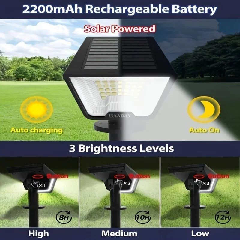 SZRSTH Solar Lights Outdoor 4 Pack LED Spot Lights