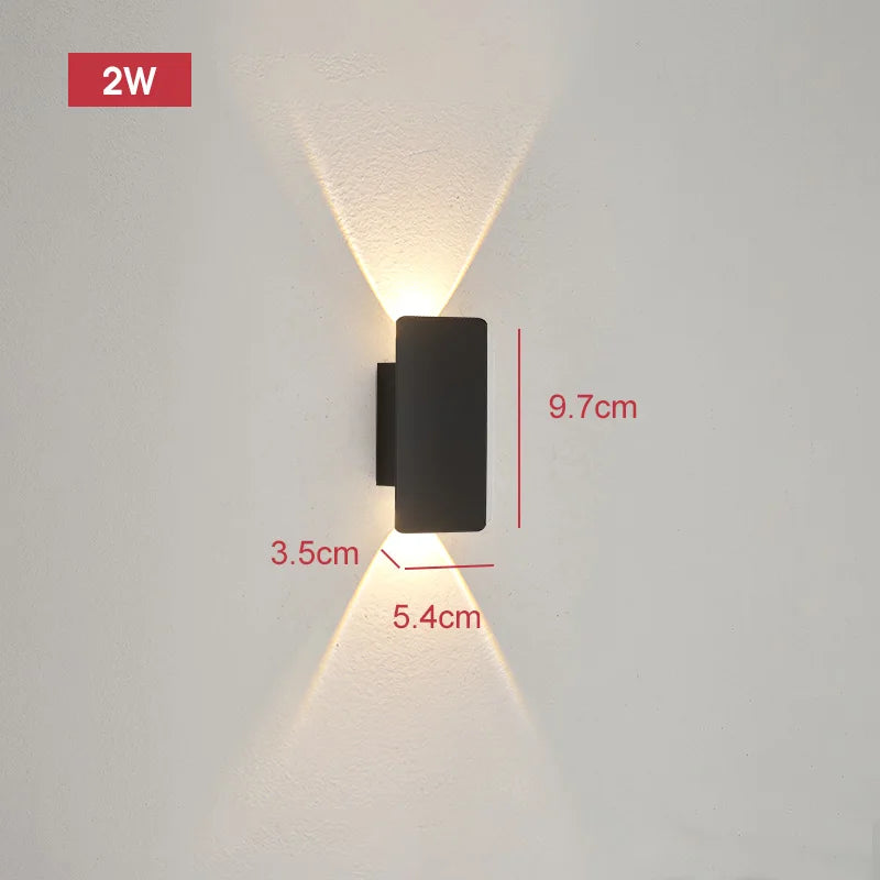 Pumous Outdoor Waterproof Aluminum Wall Lamp 18 Watt LED