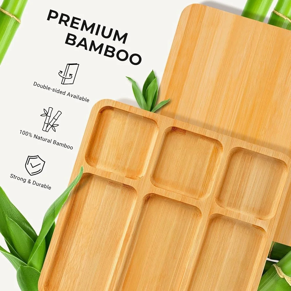 Bamboo Charcuterie Board with Lid for Entertaining and Gifting
