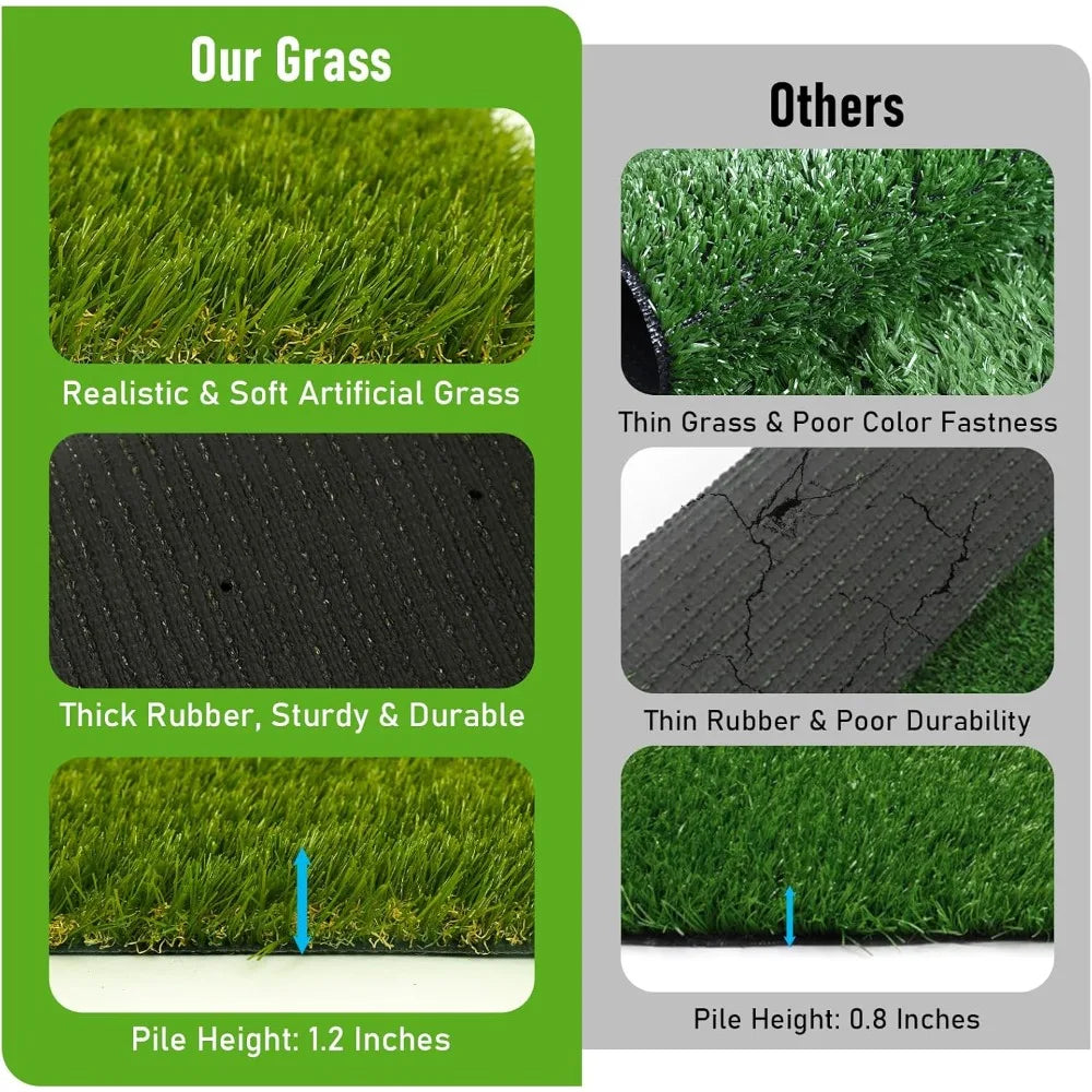 Realistic Artificial Turf Grass Rug
