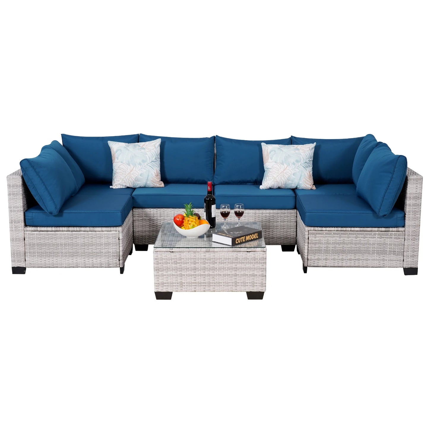 Naga Bahna Outdoor Patio Furniture Sectional Sofa Set