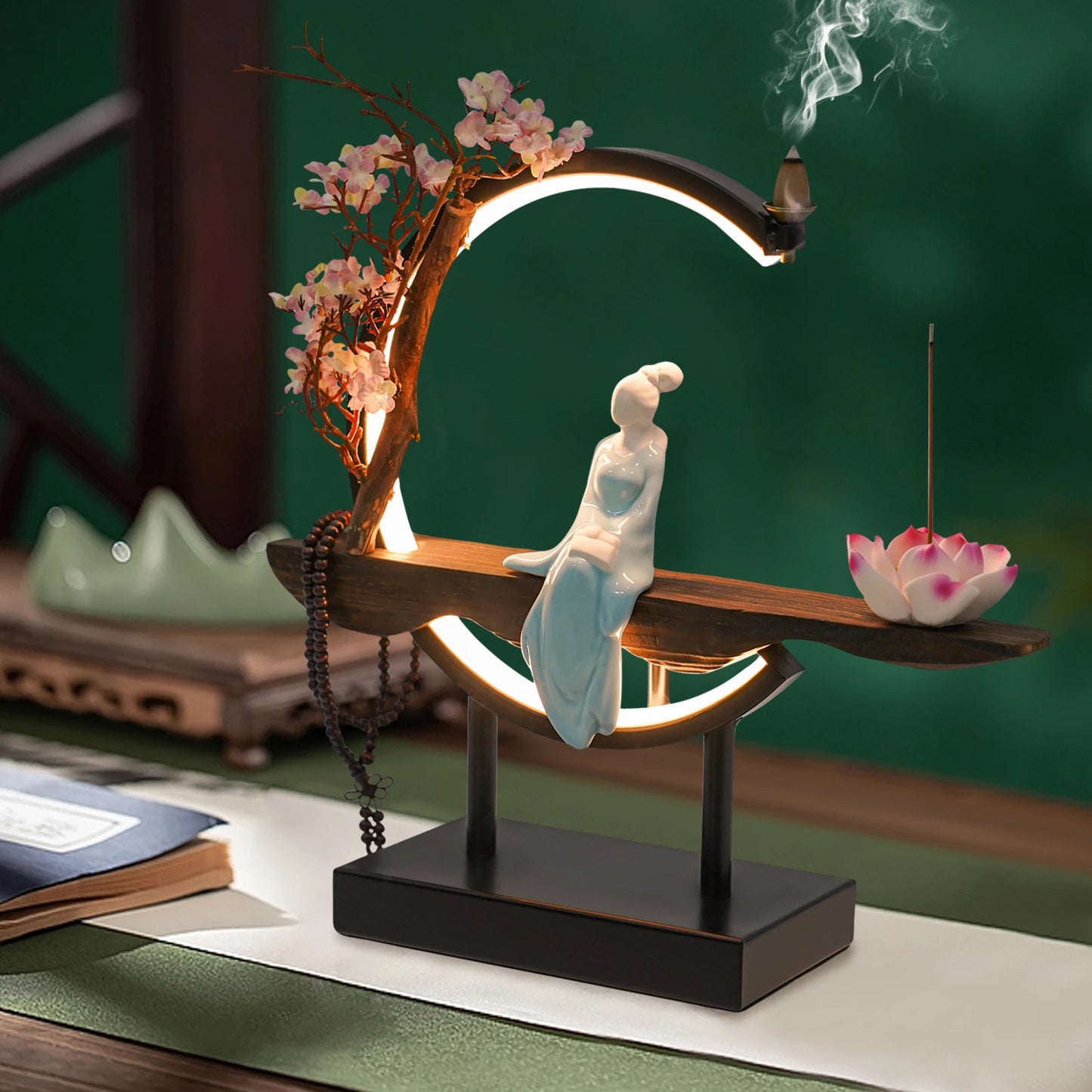 Bymaocar Zen Meditation Backflow Incense Burner Set