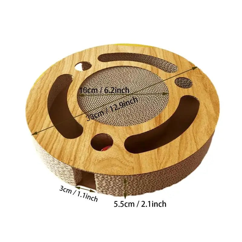Hign-Concerned Cat Scratching Round Board Corrugated Kitten