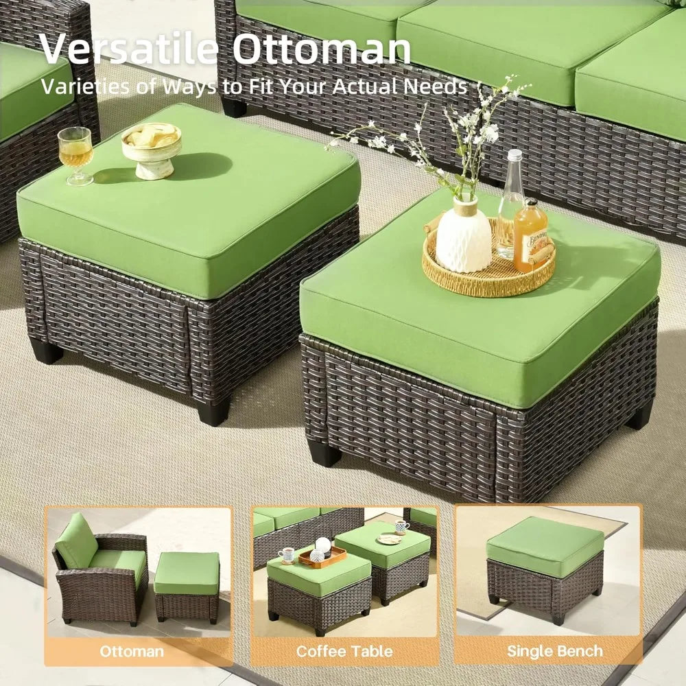 Patio Furniture Set 5 Pieces Outdoor Wicker Rattan Sofa