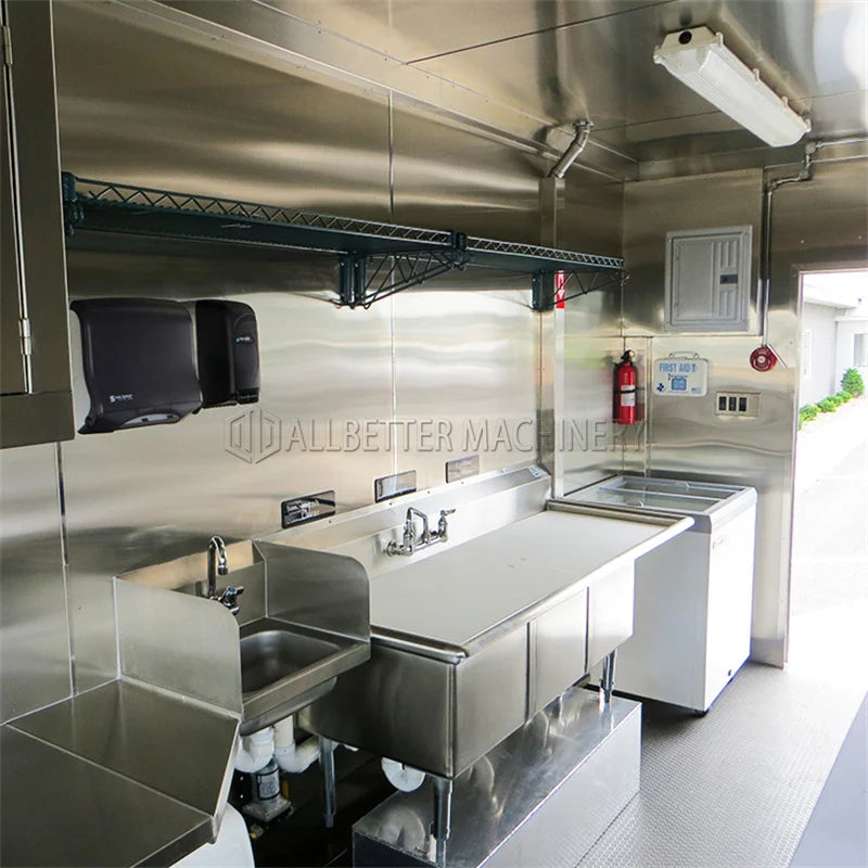Mobile Food Truck Kitchen Concession Trailer For Fast Food