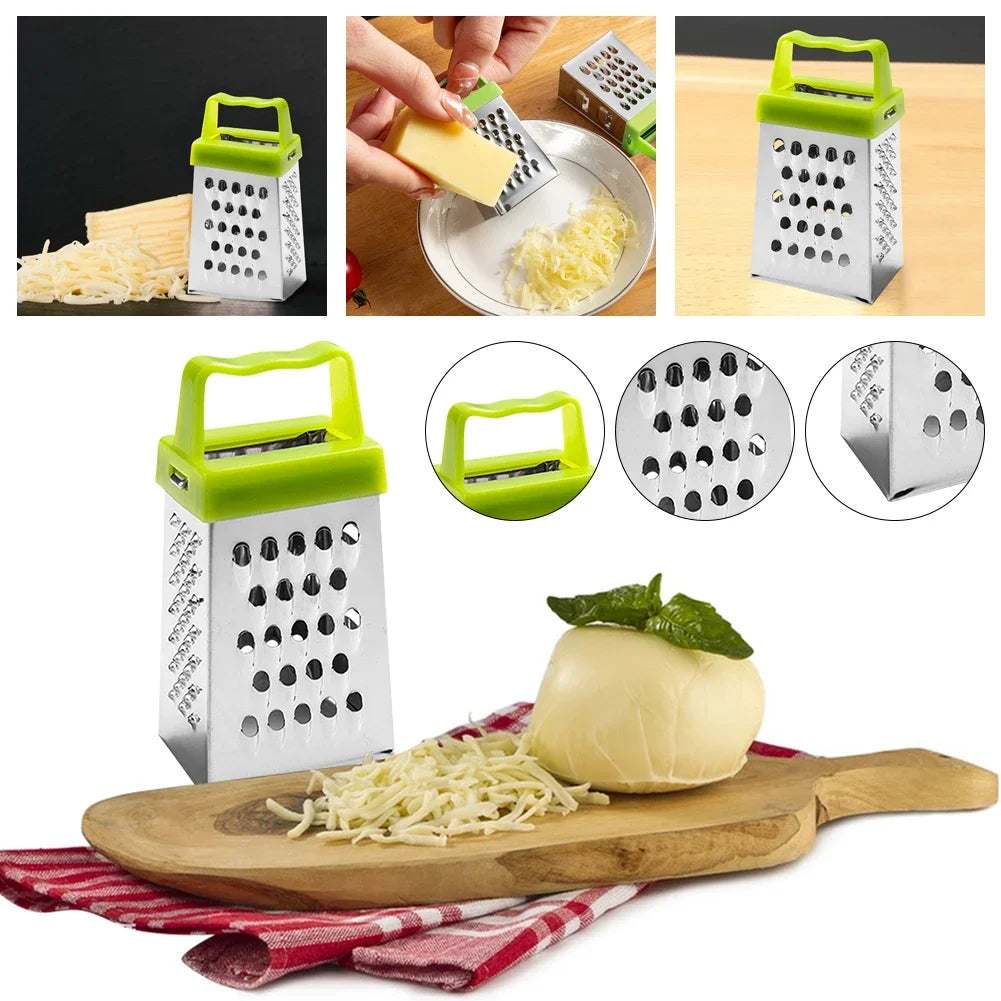 VKTECH Stainless Steel Four Sided Box Grater Kitchen Tool
