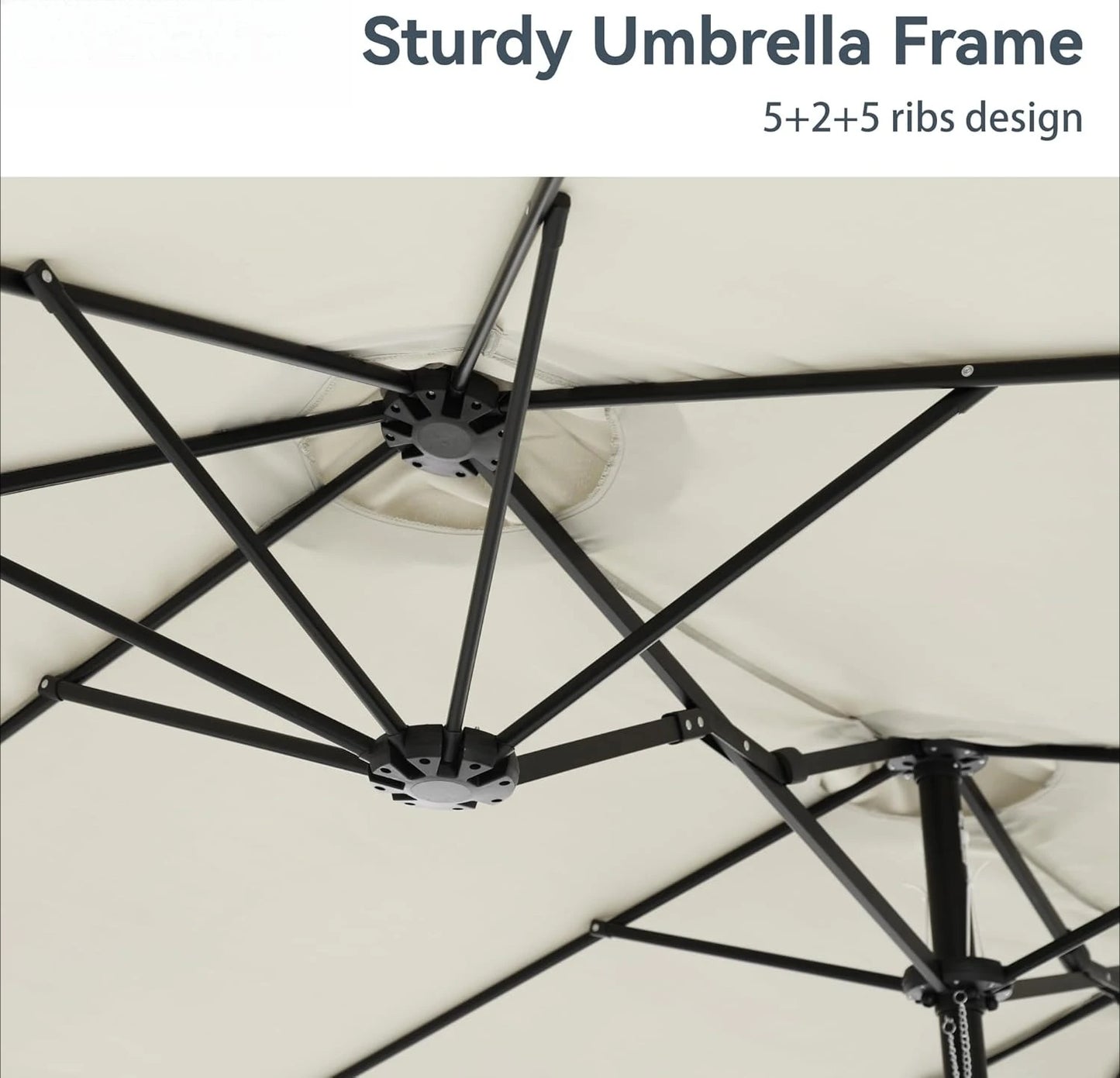 XMSJ Outdoor Market Rectangle Umbrella With Stand Base