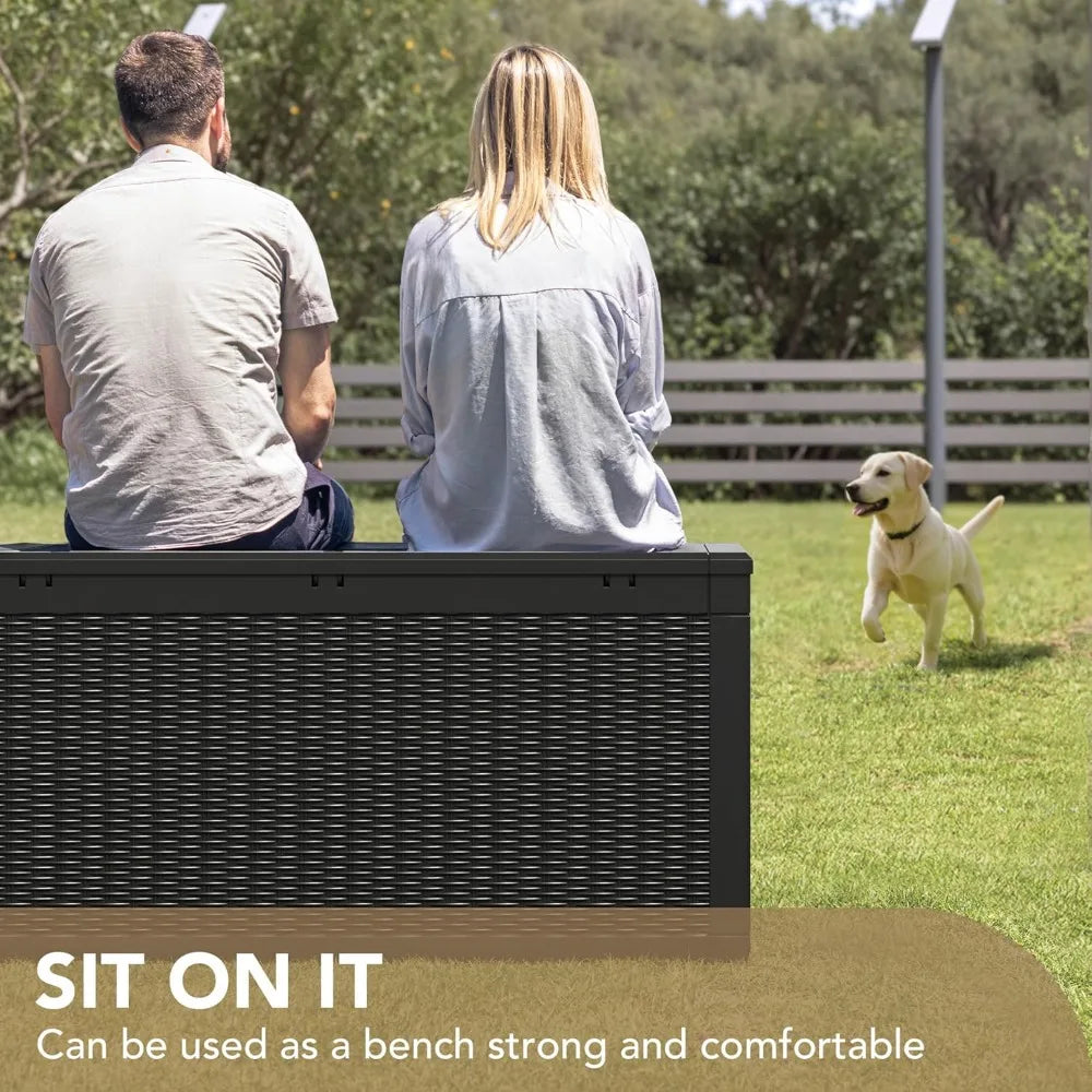 ZUIYU Waterproof Large Resin Deck Box for Outdoor Storage