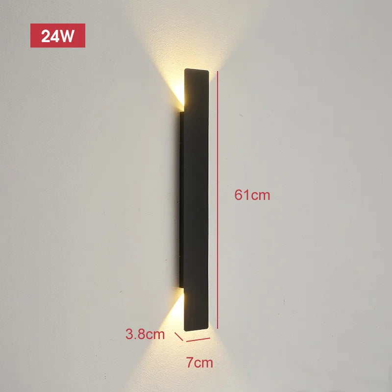 Pumous Outdoor Waterproof Aluminum Wall Lamp 18 Watt LED