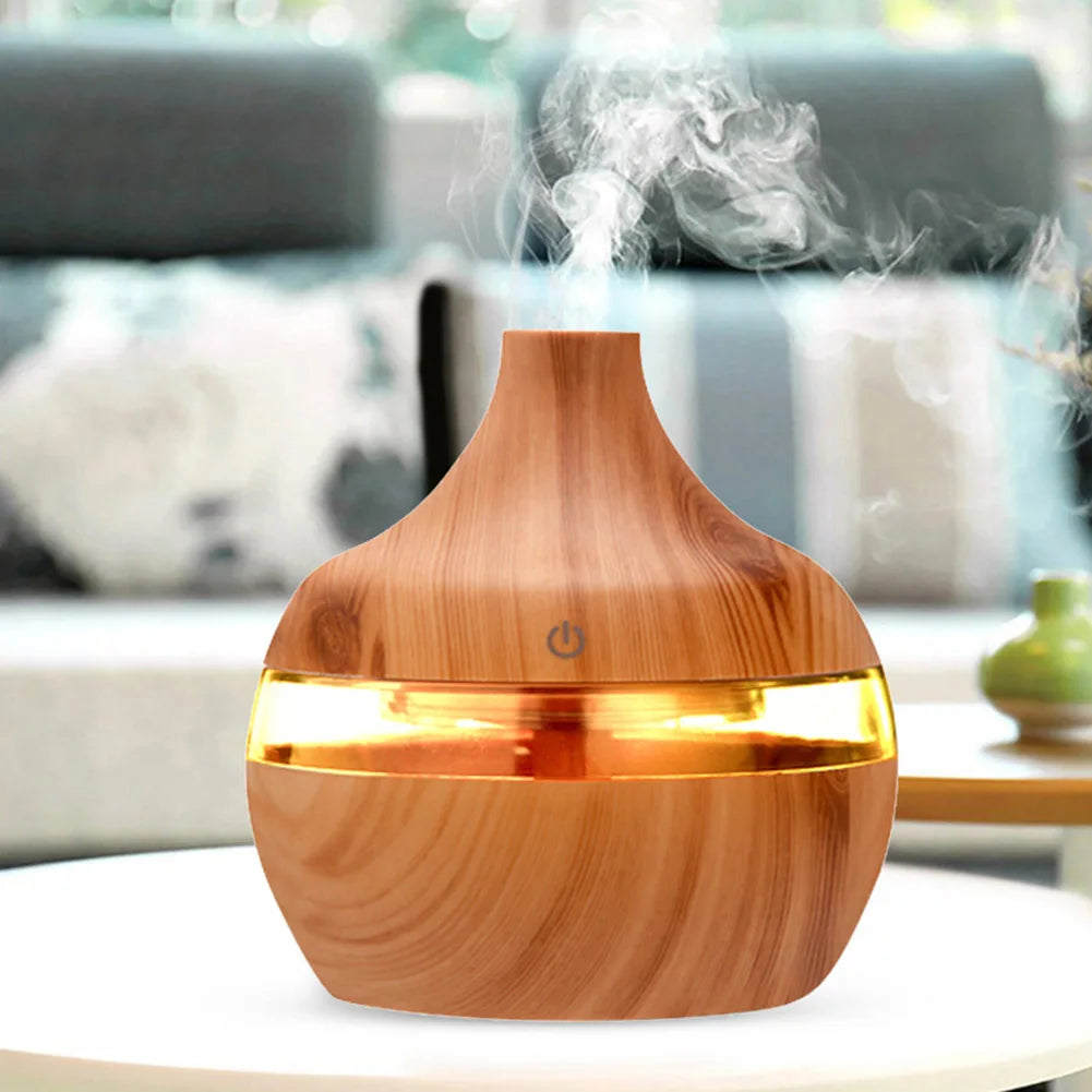 Shunmaii Aroma Essential Oil Diffuser Wood Grain Humidifier