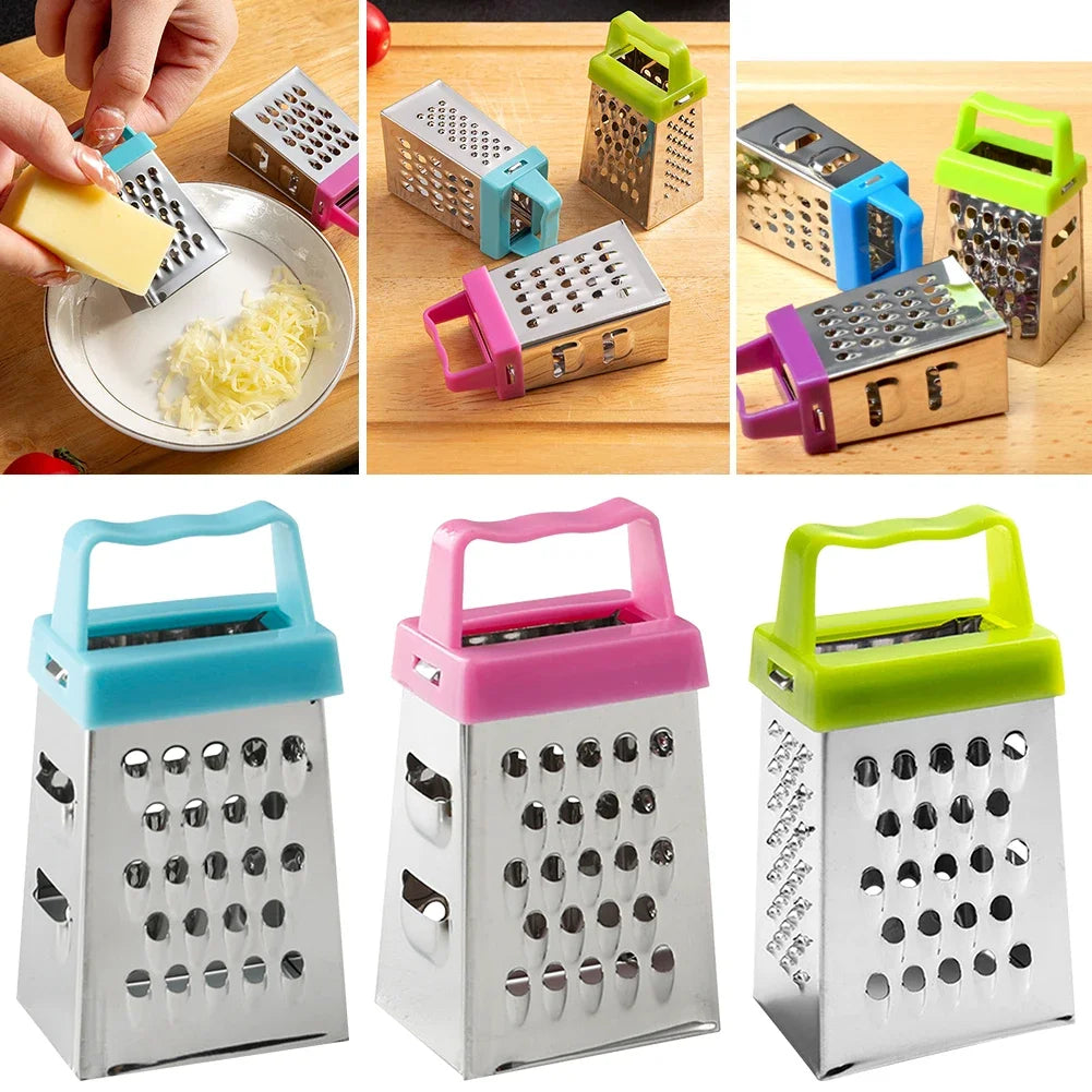 VKTECH Stainless Steel Four Sided Box Grater Kitchen Tool