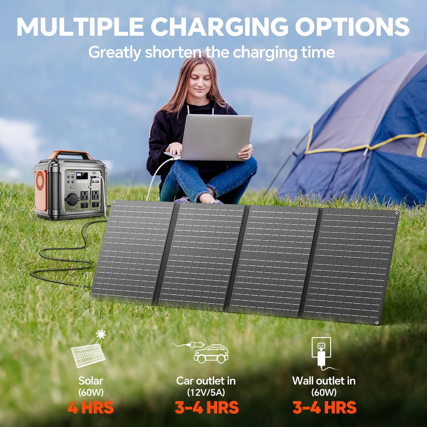 Portable Power Station for Camping and Emergency Use