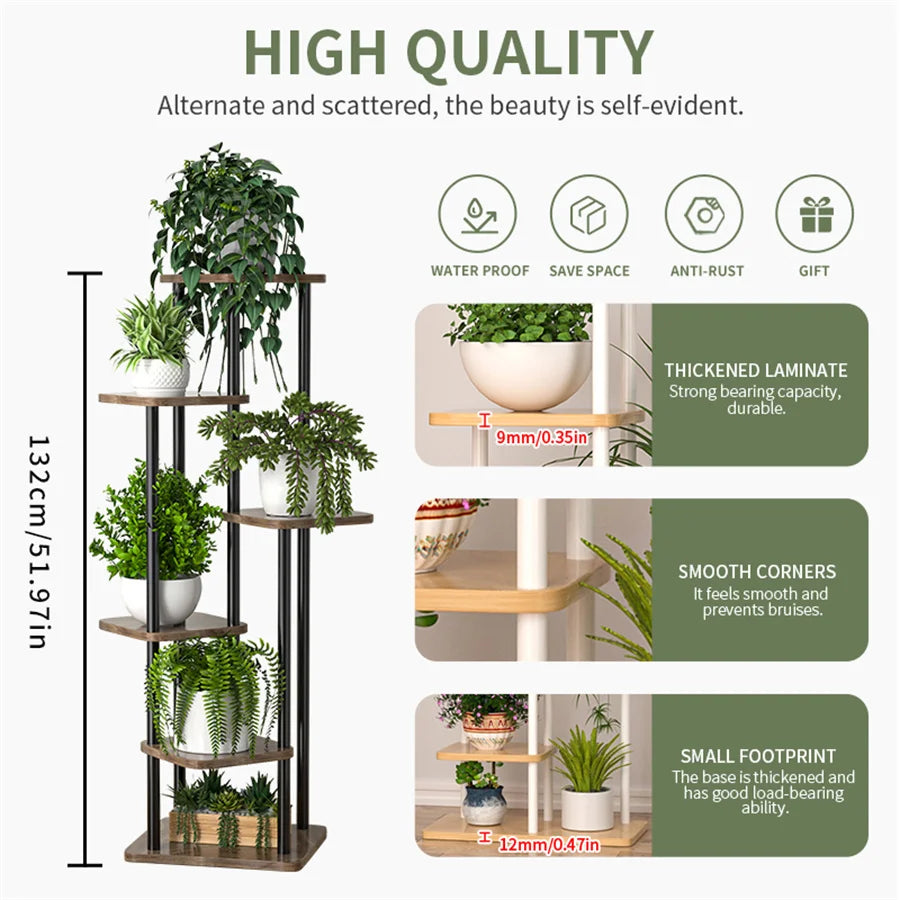 MTShining 8 Tier Plant Stand and Flower Shelf