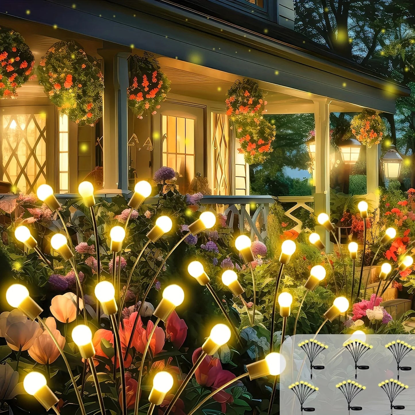 KPSTEK Swaying Solar Lights Outdoor Garden Decorations