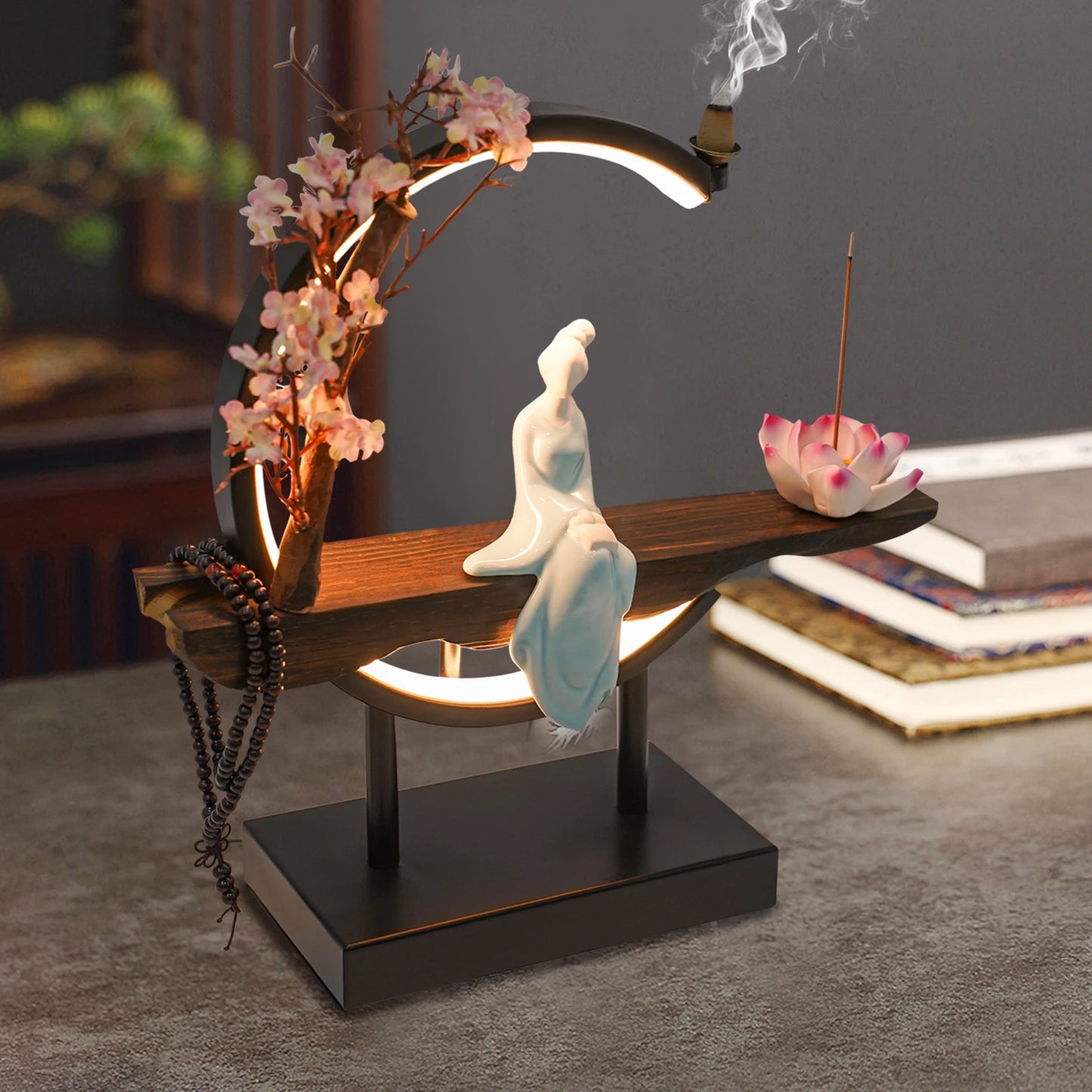 Bymaocar Zen Meditation Backflow Incense Burner Set