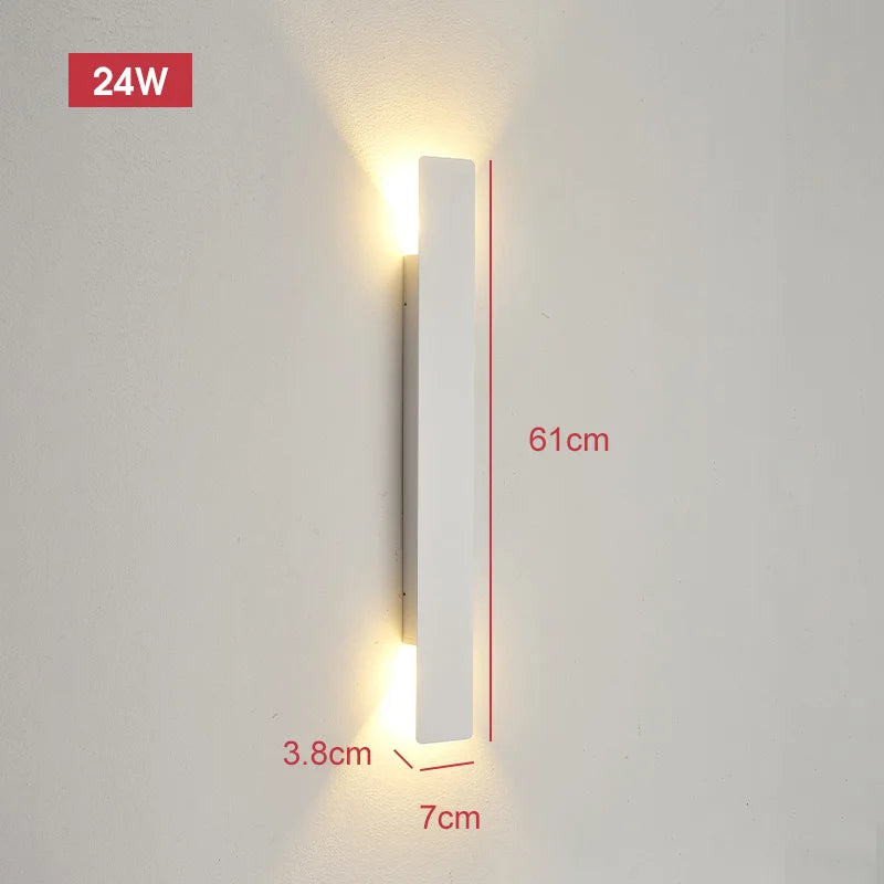 Pumous Outdoor Waterproof Aluminum Wall Lamp 18 Watt LED