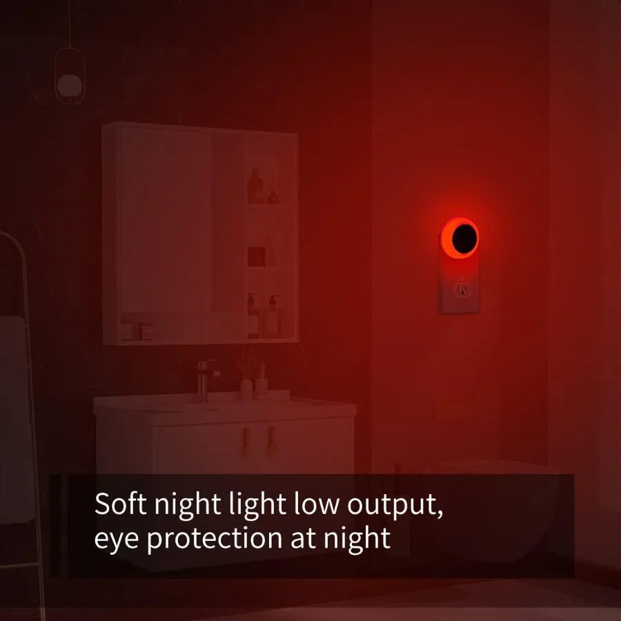 Red LED Plug in Night Lights with Dusk to Dawn Sensors
