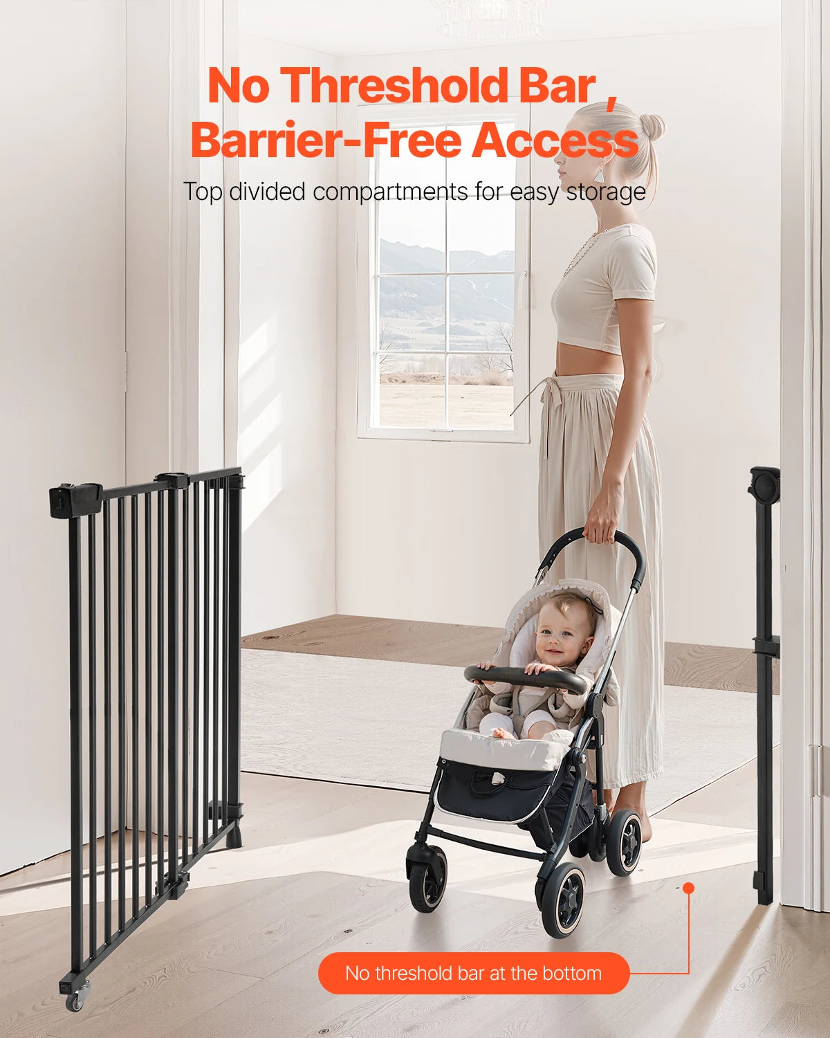 SucceBuy Adjustable Baby Gate For Dogs And Toddlers