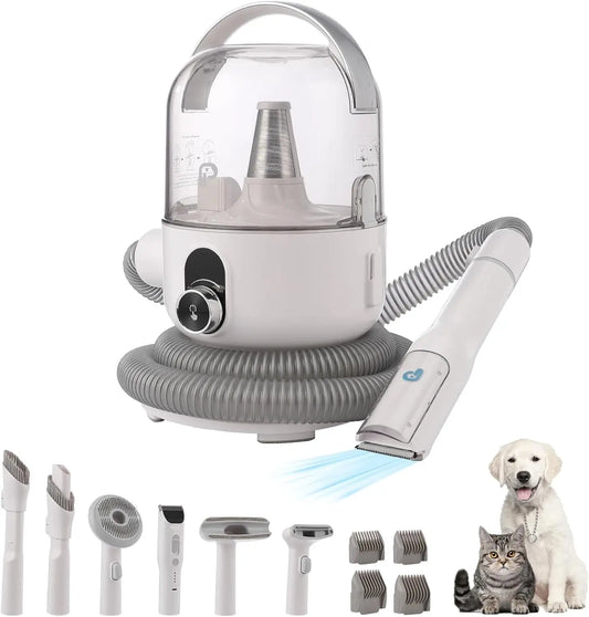HiMISSH 5 In 1 Pet Vacuum Grooming Kit Self Cleaning