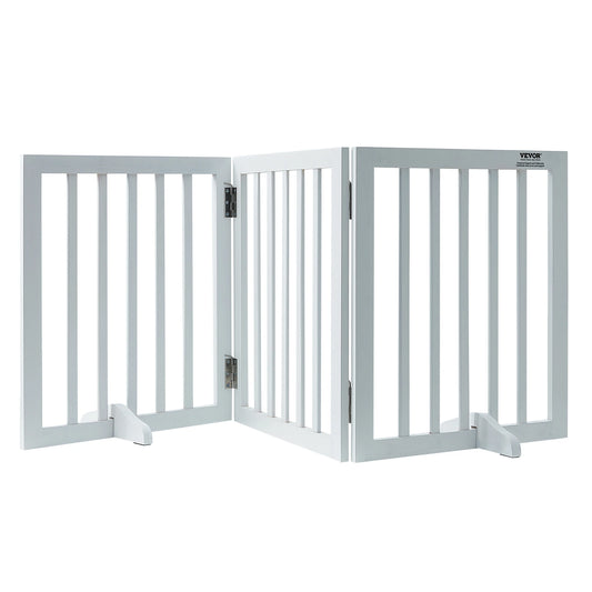 SucceBuy Freestanding Foldable Dog Gate 3 Panel Expandable