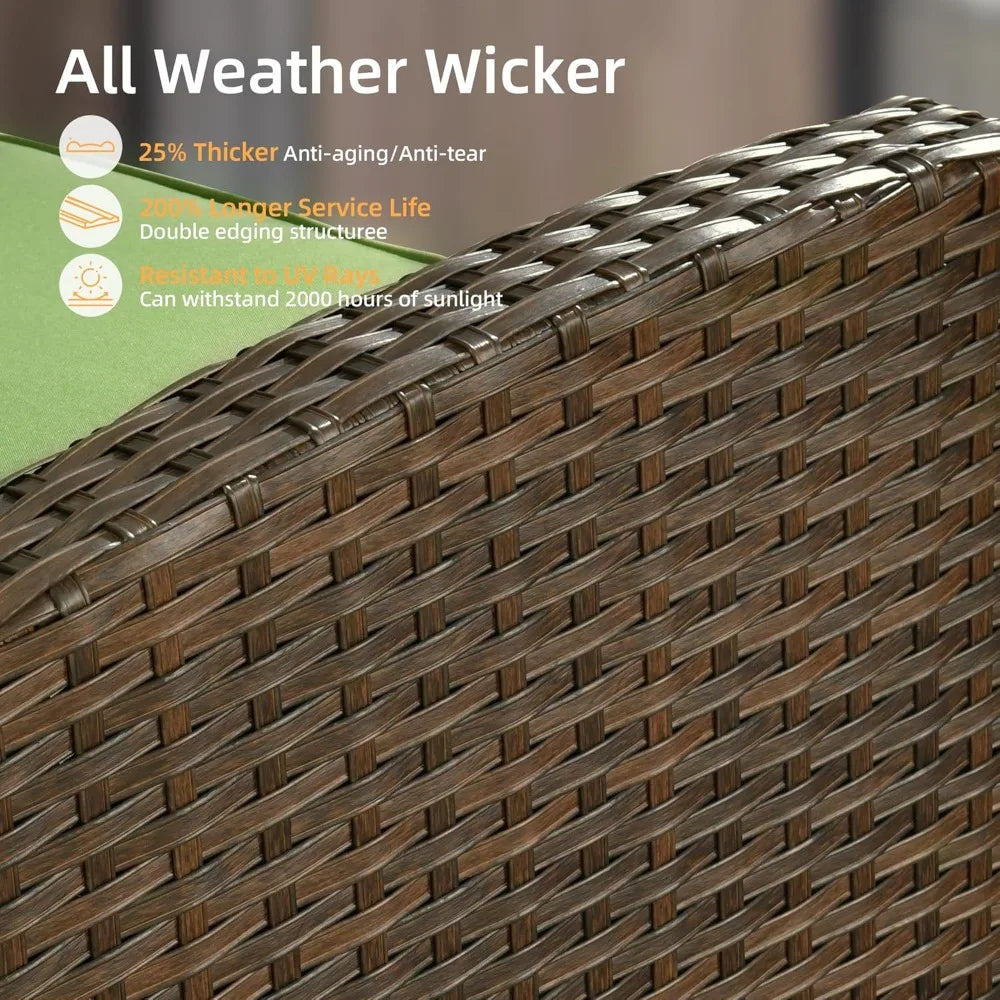 Patio Furniture Set 5 Pieces Outdoor Wicker Rattan Sofa