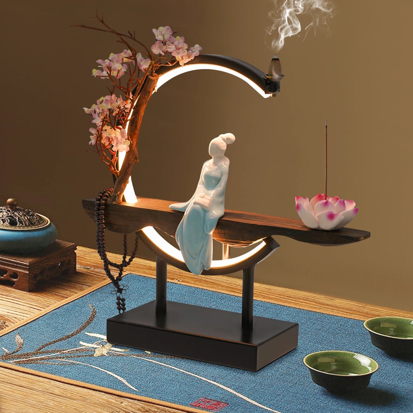 Bymaocar Zen Meditation Backflow Incense Burner Set